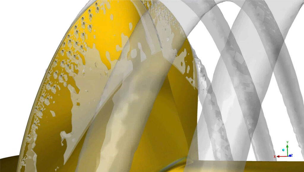 Flow visualisation around a marine propeller blade